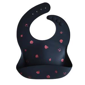 Mushie | Silicone Baby Bib - Shells Smoke