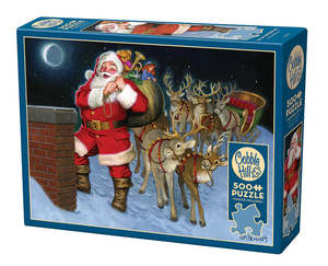 Christmas Books: Cobble Hill | 500pc Puzzle - Up on the Rooftop