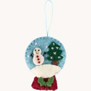Decorations: Pashom | Hanging Decoration - Snowman Snowglobe
