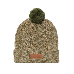 Winter Essentials: Crywolf | Pom Pom Beanie - Olive Speckle