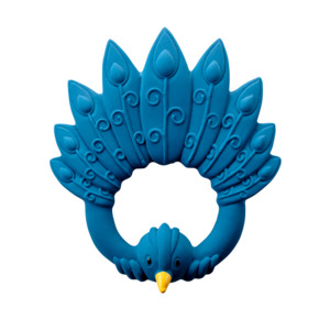 Baby Toys: Natruba | Rubber Teether - Peacock