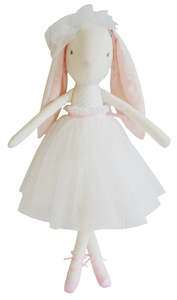 Alimrose: Bronte Ballet Bunny 48cm - Fog & Pink