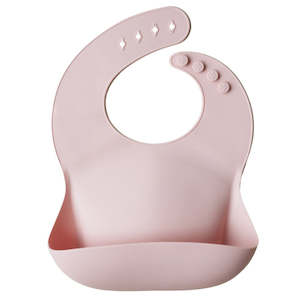 Silicone Baby Bib - Blush | Mushie
