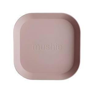 Mushie: Square Dinnerware Plate (set of 2) - Blush | Mushie