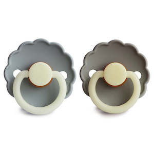 Night Pacifier French Grey/Portobello Natural Rubber | Frigg