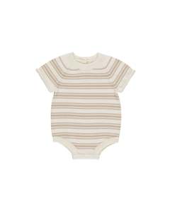 Bodysuits: Rowan Romper || Oat Knit Stripe | Quincy Mae