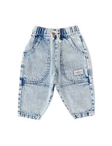 Bottoms: DREW DENIM POCKET PANT LIGHT DENIM | Goldie + Ace