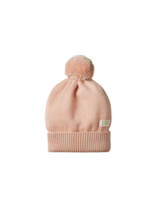 Hats Beanies 1: Alpine Pom Pom Beanie Rose Dust| Nature Baby