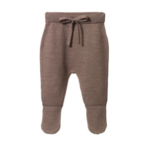 MERINO KNIT FOOTED ROMPERS || Cub Marl |Nature Baby