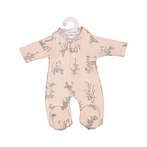 Blush meadow sleep suit for 38cm Doll | Burrow & Be