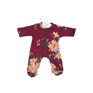 Play: Alpine Flowers doll sleep suit size: 38cm doll | Burrow & Be