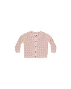 Scalloped Cardigan || Bubblegum | Quincy Mae