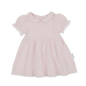 Aster And Oak: Muslin Trim Dress | Pink | Aster & Oak