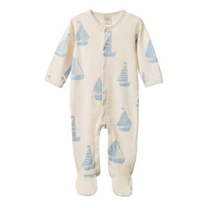 STRETCH & GROW | Regatta Blue Print | Nature Baby