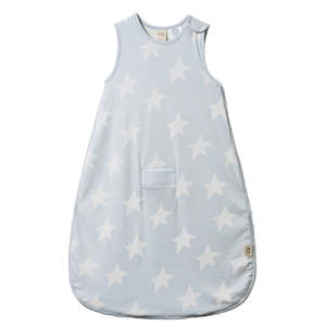 All Wear: ORGANIC COTTON SLEEPING BAG | Magic Blue Print 3-24M | Nature Baby