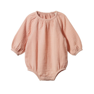 Muslin Meadow Bodysuit - Rose Dust | Nature Baby