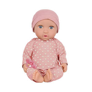 Dolls: Lullababy 14" Doll with Pink Heart Pajamas | Lullababy