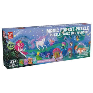 Games Puzzles: 200pc Magic Forest Puzzle Glowing 1.5m | Hape