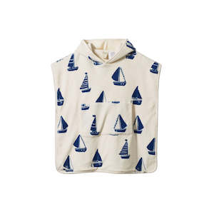 Poncho Towel | Regatta Print | Nature Baby
