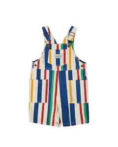 Goldie And Ace: 90's Bold Stripe James Denim Pocket Overalls | Goldie and Ace