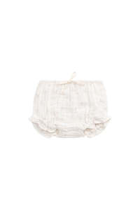 1yr: Organic Cotton Muslin Frill Bloomer | Pauline Pink | Jamie Kay