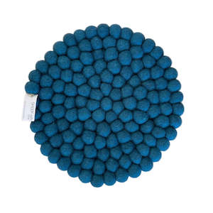 Decor: Felt Ball Pot Stand - Teal | SHEEP-ish