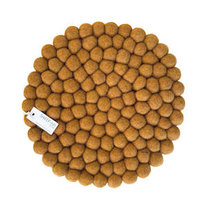 Felt Ball Pot Stand - Ochre | SHEEP-ish