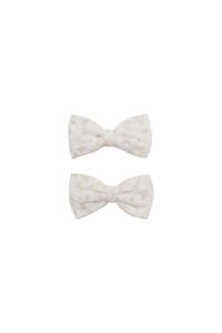 Organic Cotton Noelle 2pk Bow - Aries Mauve | Jamie Kay
