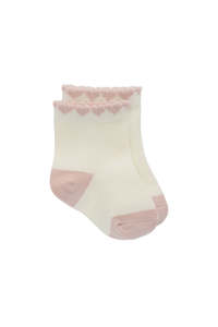 Jamie Kay: Amour Sock - Parchment/ Shell Pink | Jamie Kay