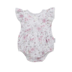 Aster And Oak: Daisy Floral Bubble Romper || White | Aster & Oak