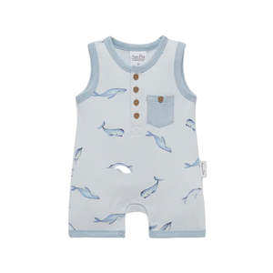 Under The Sea Henley Romper || Blue | Aster & Oak