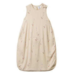 ORGANIC COTTON & MERINO SLEEPING BAG. Goose Lullaby Print | Nature Baby