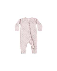 Onesies Sleepwear: RUFFLE JUMPSUIT || LILAC DITSY | Quincy Mae