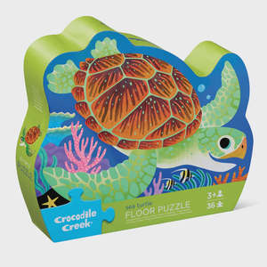 36 Piece Foil Puzzle Sea Turtle | Crocodile Creek