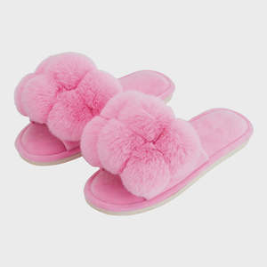 Home: COSY LUXE Slippers Pom Pom - Candy | Annabel Trends