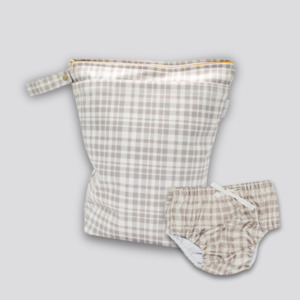 Diaper Wet Bags: Luxe Wet Bag + Swim Nappy Set - All Plaid Out