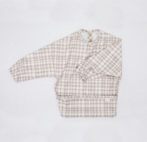 Sleeved Bib - All Plaid Out