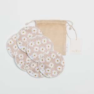 Premium Reusable Nursing Pads Pack - Wild Daisy Greige