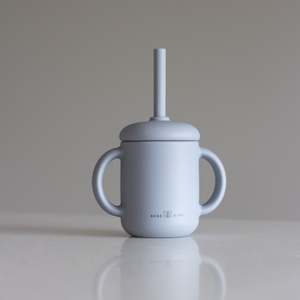 Silicone Dinnerware: Silicone Straw Cup - Fog