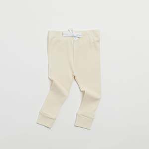 Organic Ribbed Legging - Vanilla