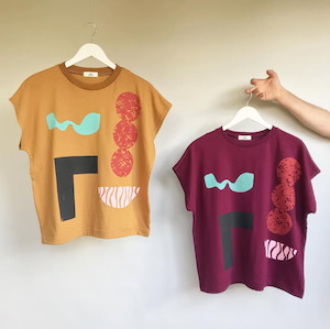 Clothing: SLY STUDIO | Hand printed Boxy  Tee