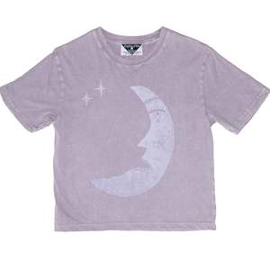 Les Moon (Poet) Women's Stonewash Monarch Tee