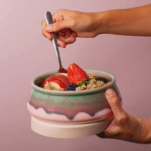 Ceramics: Small Ceramic Travel Bowl | Pink Flamingo