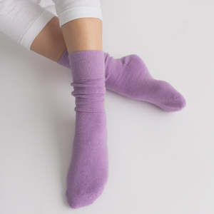 Accessories: Possum Merino Wool HAMILTON Socks | Lilac Breeze