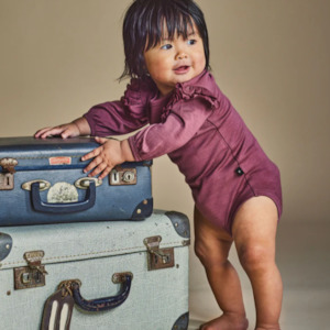 Little Flock Of Horrors: LFOH | LUNA  MERINO BODYSUIT- Wild Ginger