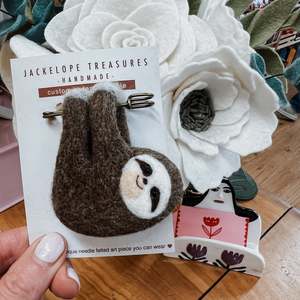 Brooches Pins: Jackelope Treasures | Sloth Brooch