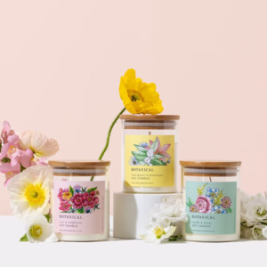 Candles Incense Diffusers: Botanical | Vanilla + Honey Soy Candle