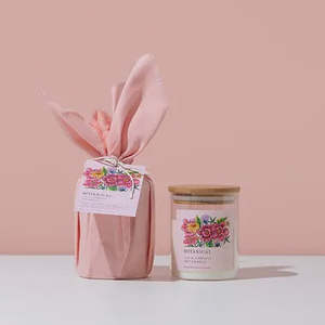 Candles Incense Diffusers: Gift Wrapped | Rose + Wildflower Soy Candle