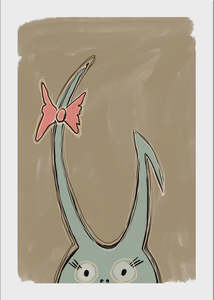 Art Stationary: Monster w Pink Bow