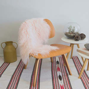 Tibetan Sheepskin Rug - Blush